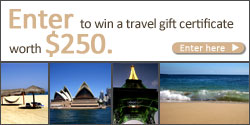 Enter to win a travel gift certificate worth $250. Enter here