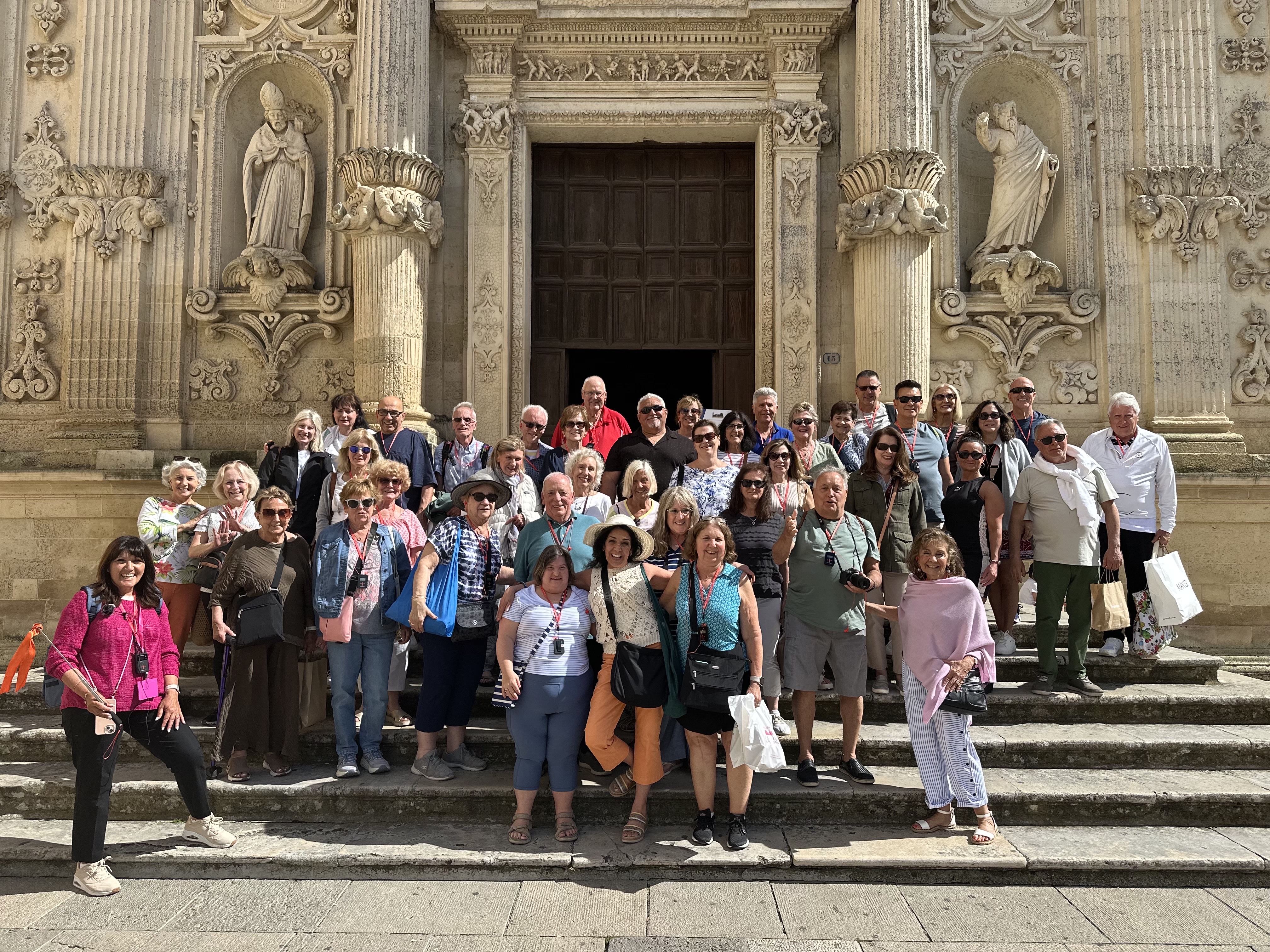 Donna MacPhail with her group tour in Puglia, Italy