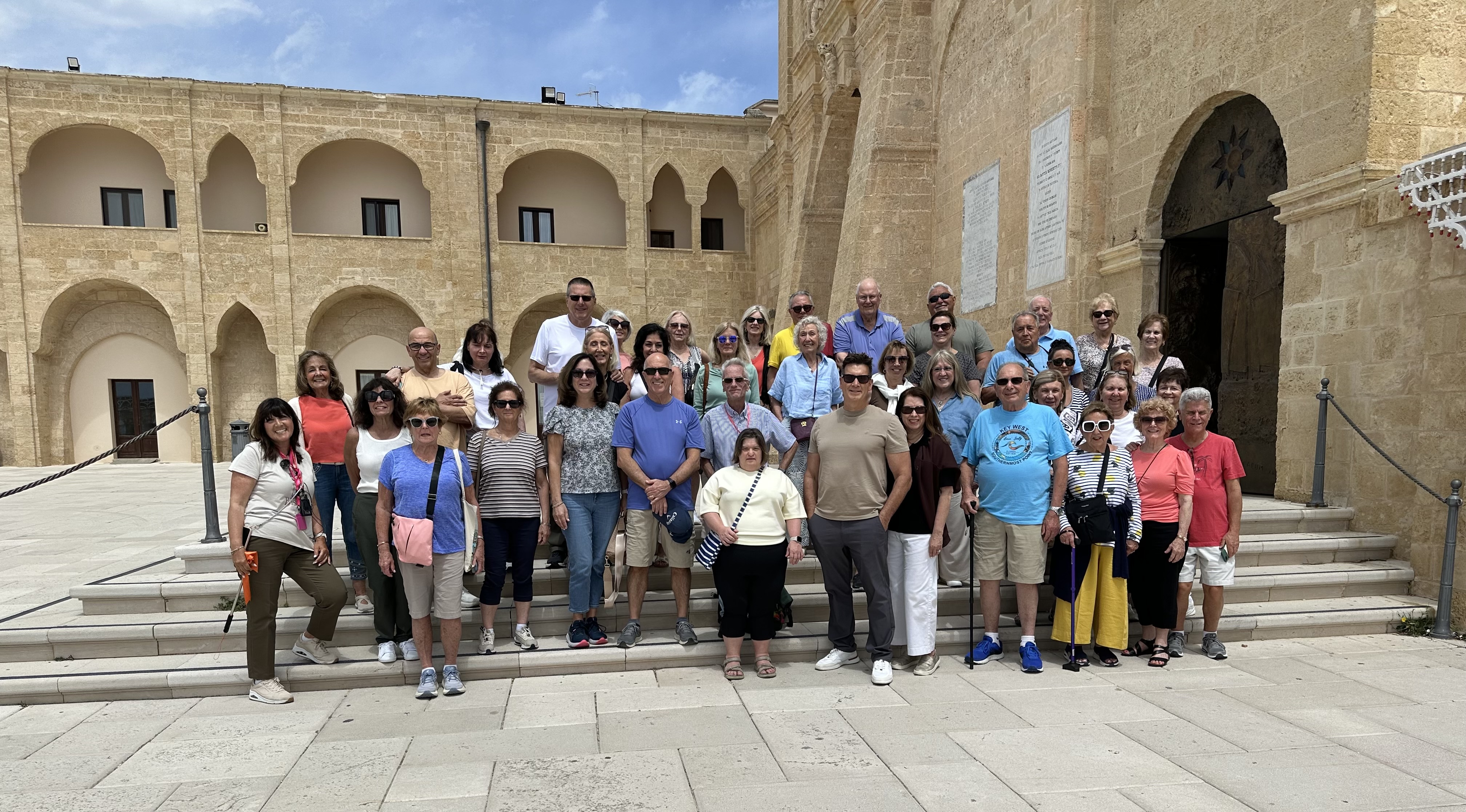 Donna MacPhail with her group on a trip